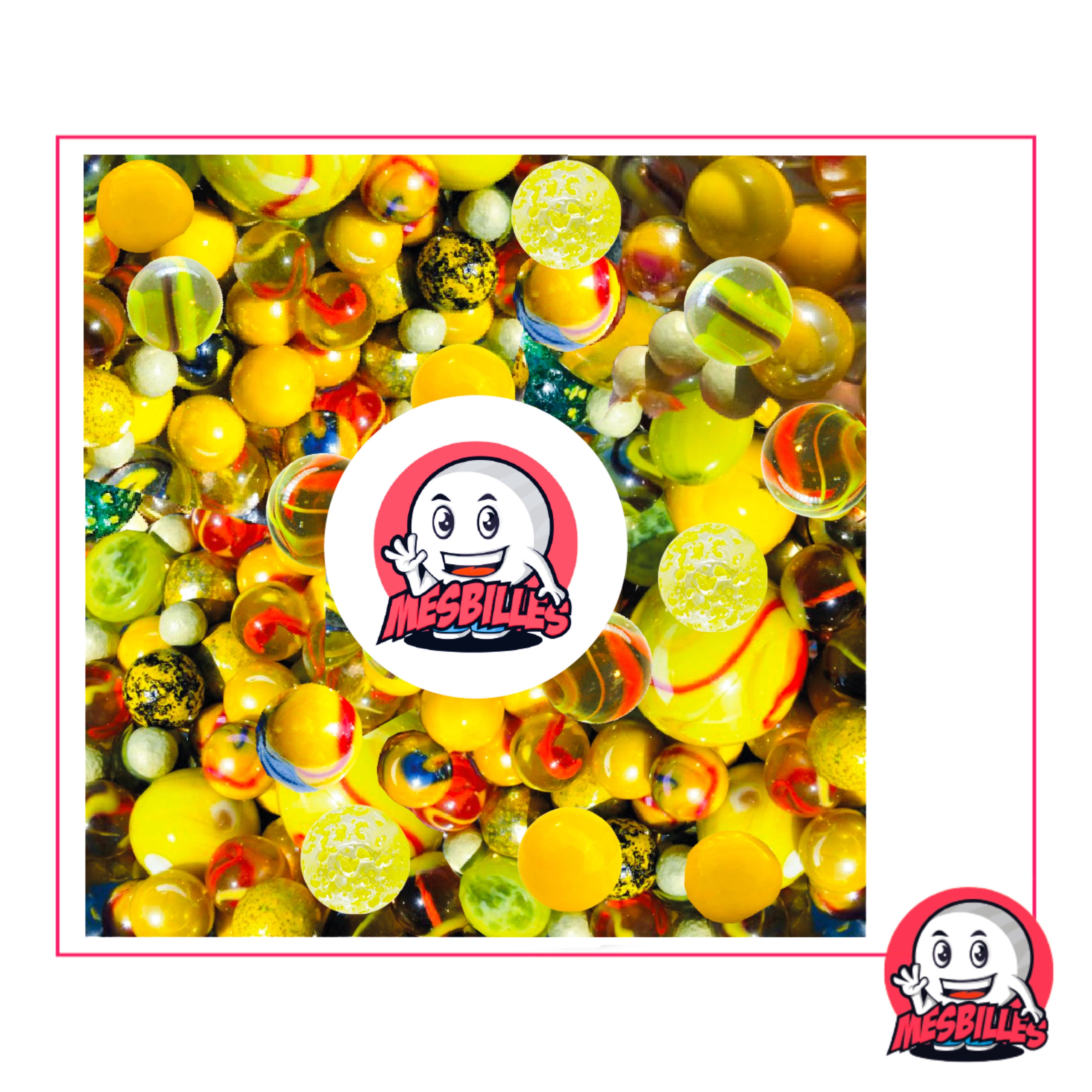 Lot de 10 calots opales jaunes de diamètre 25mm Lot de 10 calots opales jaunes de diamètre 25mm