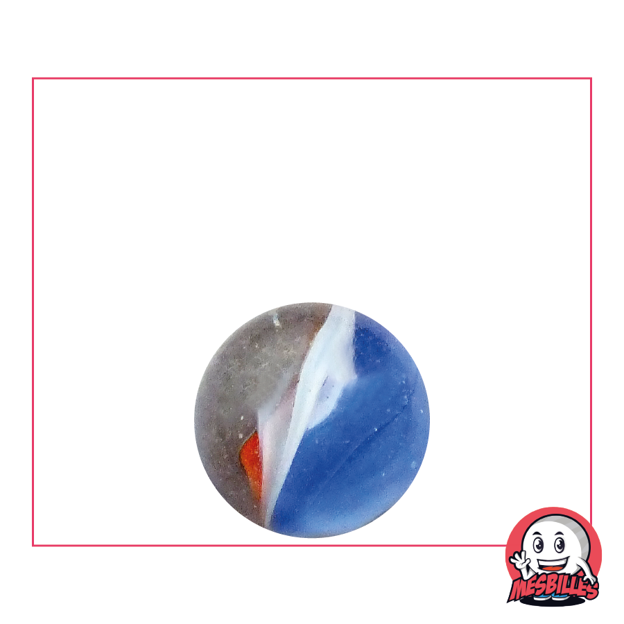 MesBilles - Bille en verre de 16 mm aux couleurs de la France MesBilles - Bille en verre de 16 mm aux couleurs de la France