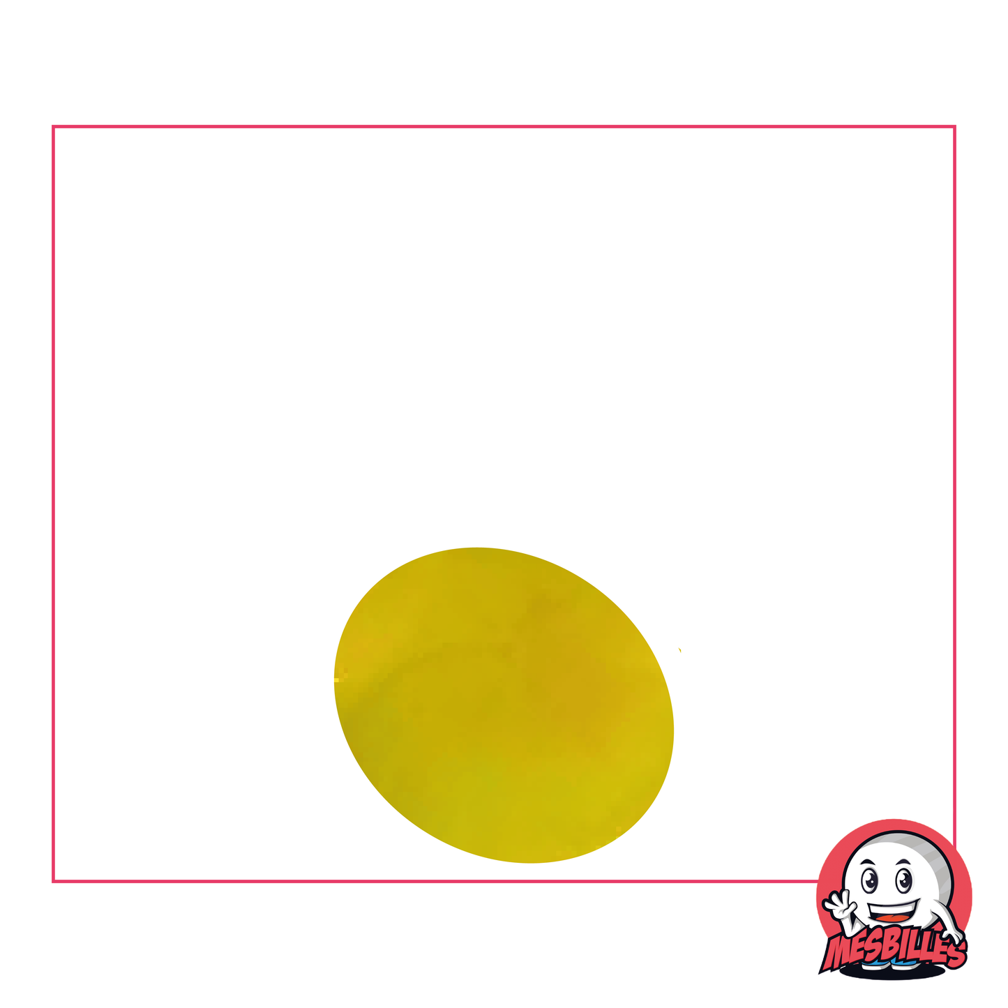 1 Bille Plate Glossy Jaune 18 mm