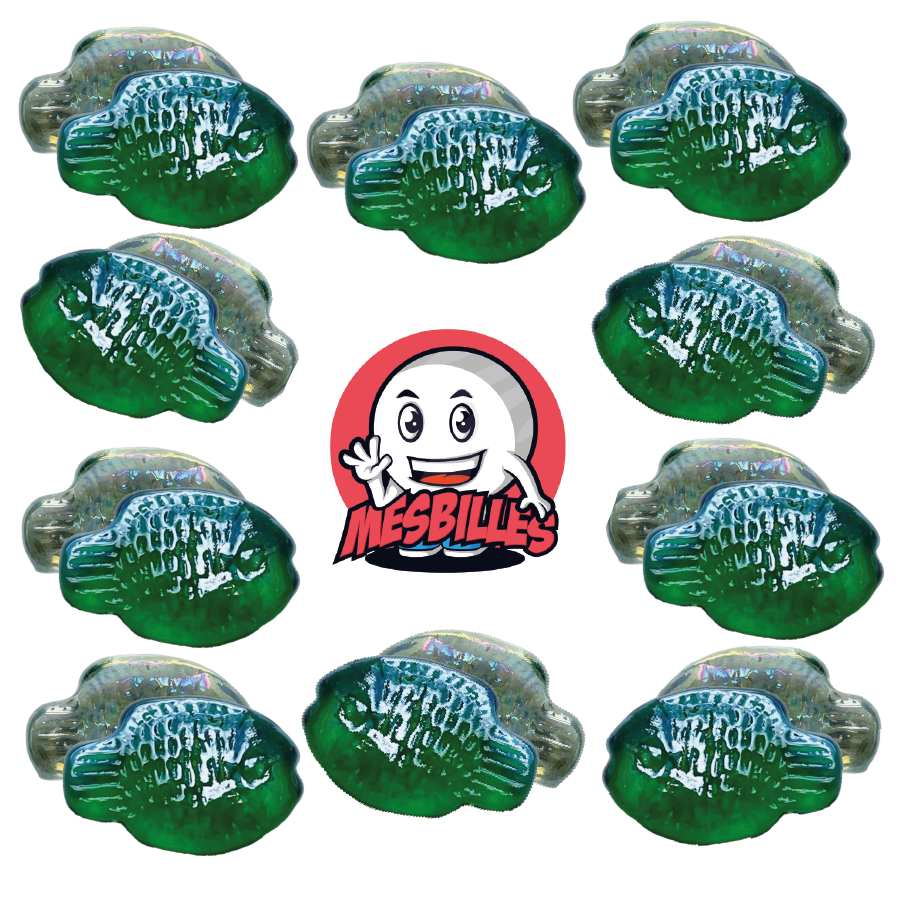 Les Billes de formes plates sont très rares, elles se prêtent particulièrement à la collection, mais également aux échanges entre joueurs de billes.