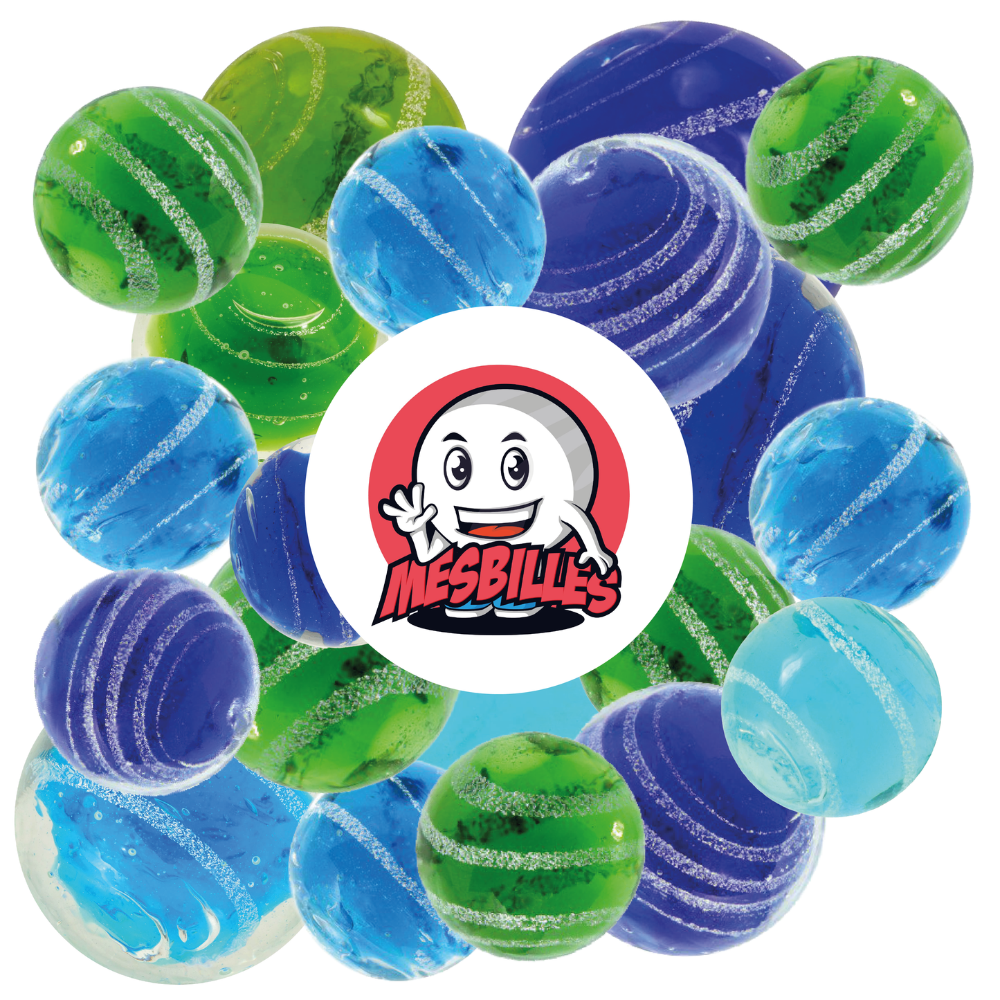 1 Bille Art Céleste Bleue 25 mm