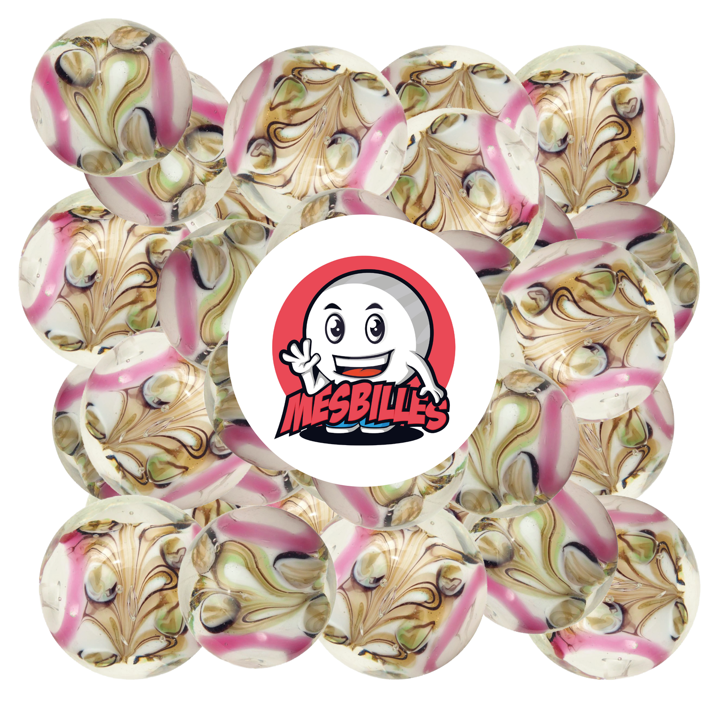 1 Bille Art Pastel Rose 16 mm