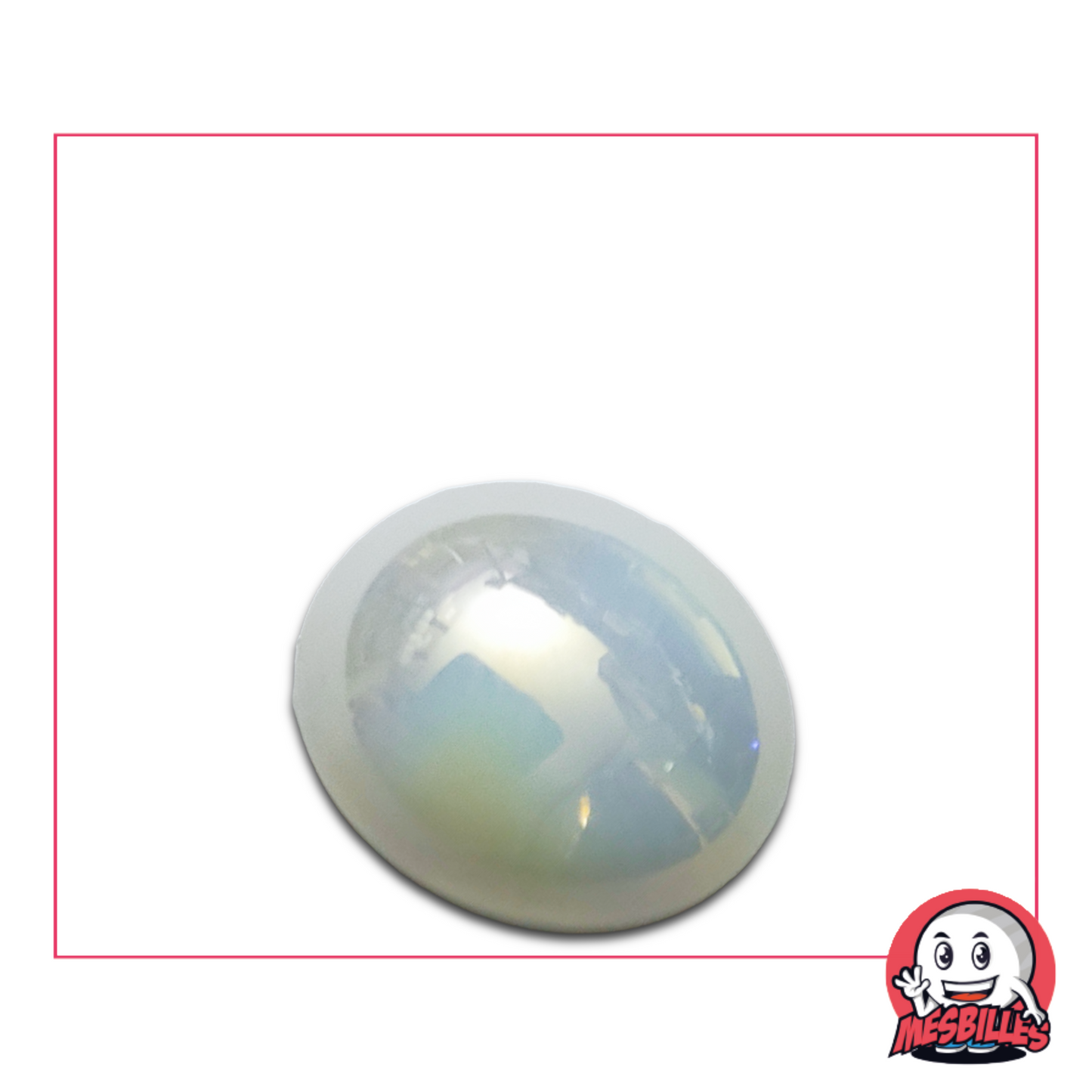 1 Bille Plate Glossy Blanc 30 mm