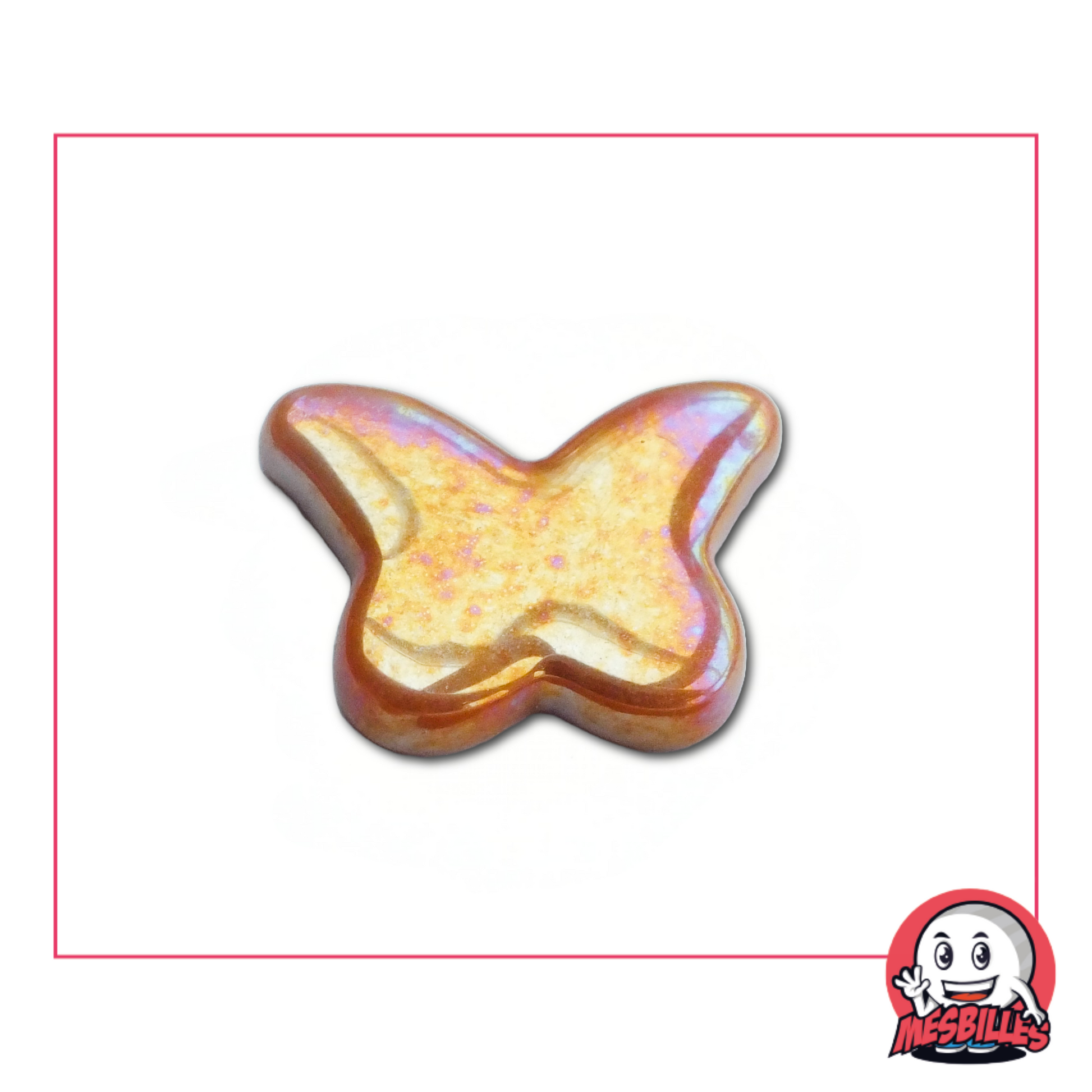 1 Bille Papillon Caramel Glossy extra plat