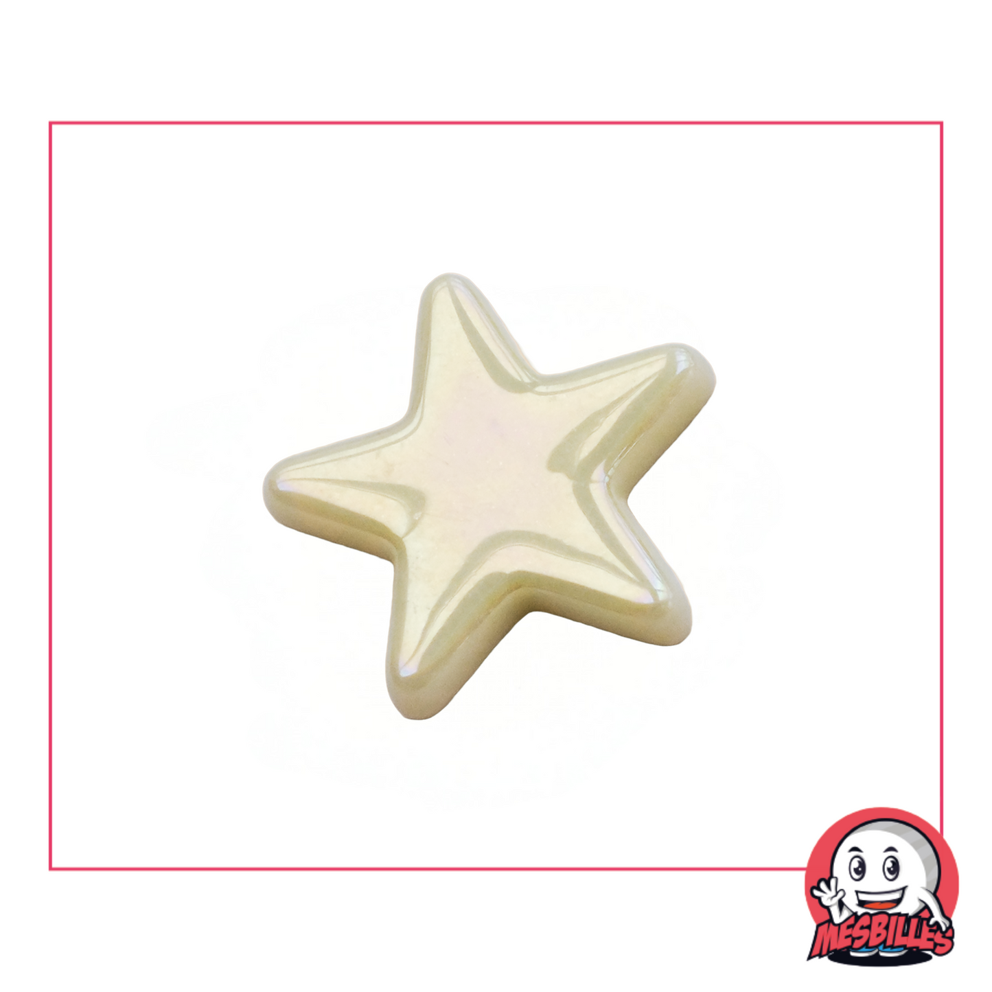 1 Bille étoile Glossy Beige extra plate