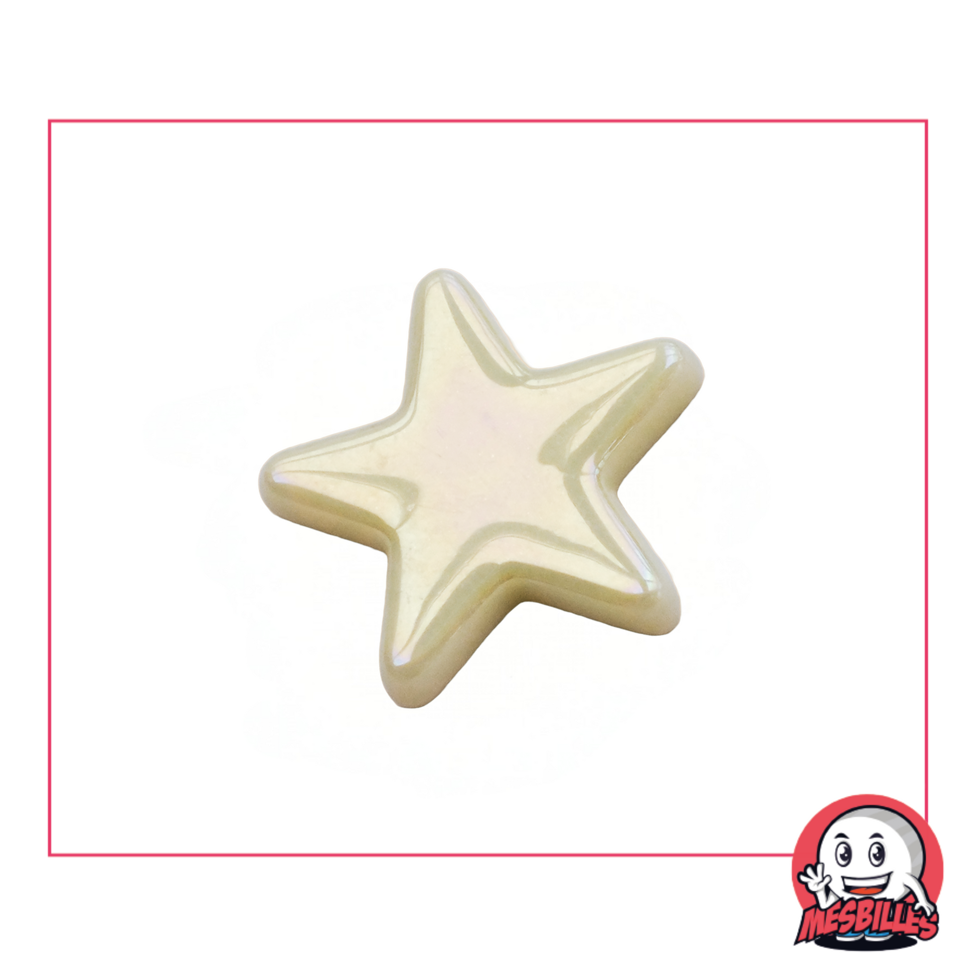 1 Bille étoile Glossy Beige extra plate