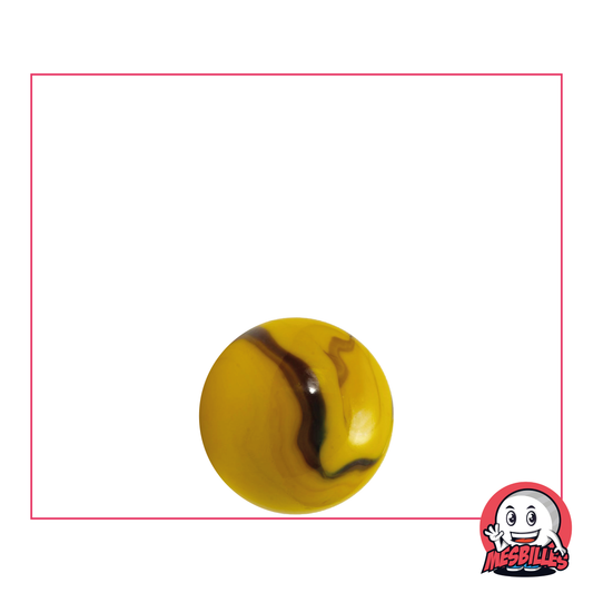  Bille Abeille Opaque de couleur Jaune strié de Marron de 14 mm