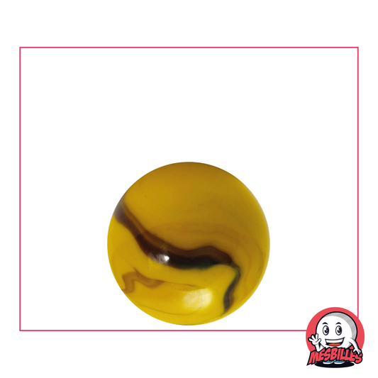 Bille Abeille de 22 mm Jaune porcelaine, rayée de noir : évoque l'élégance naturelle d'une abeille