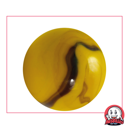  Bille Abeille Opaque de couleur Jaune strié de Marron de 42 mm - MesBilles
