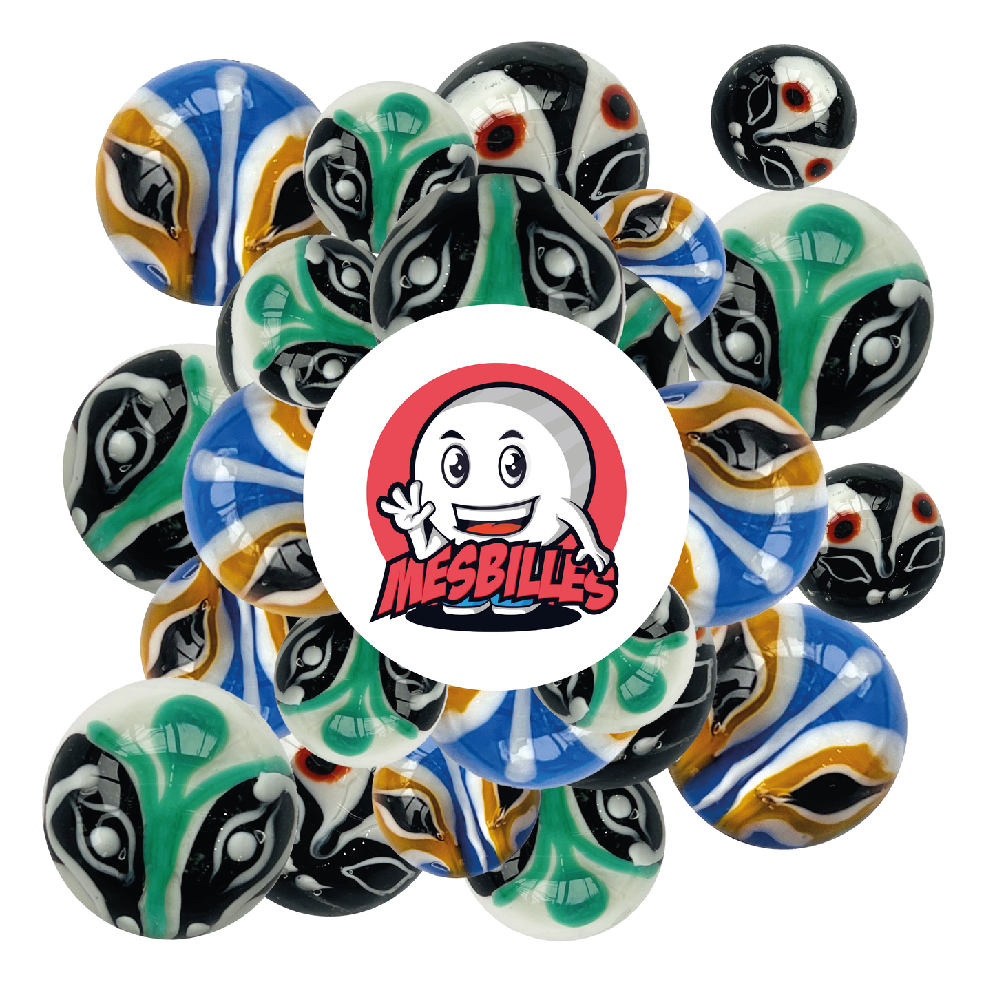 1 Bille Art Aloa Bleu 16 mm