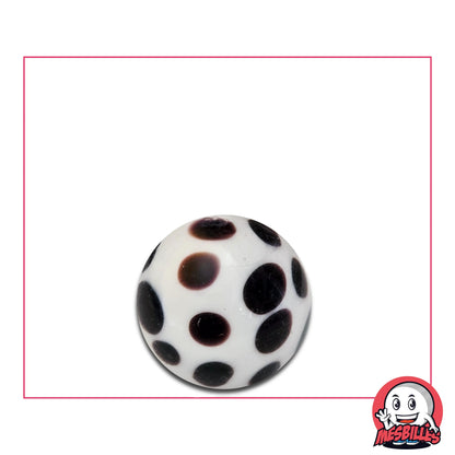 Bille art dalmatien 16 mm noire et blanche à pois vendue à l’unité