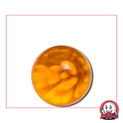 Bille d'Art Pissenlit Orange, bille de 25 mm, faites éclore votre collection de Billes avec la grande Bille d'Art Pissenlit Orange de 2,5 cm