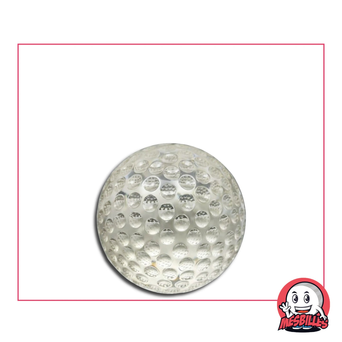 Attention cette bille n'est pas pour le terrain ! Elle est bien trop précieuse pour le green : c'est une bille en cristal, parfaite pour la décoration ou la collection.