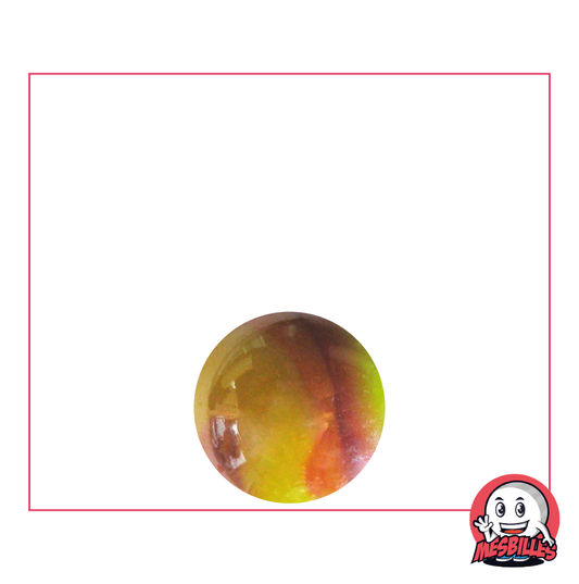 Bille Dragon 14 mm - Incroyable Combinaison de Jaune et Rouge dans un Verre Opaque et Brillant - MesBilles