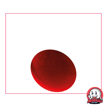 très grandes billes de couleur rouge, billes plates en verre translucide, Billes chinoise de 3 cm