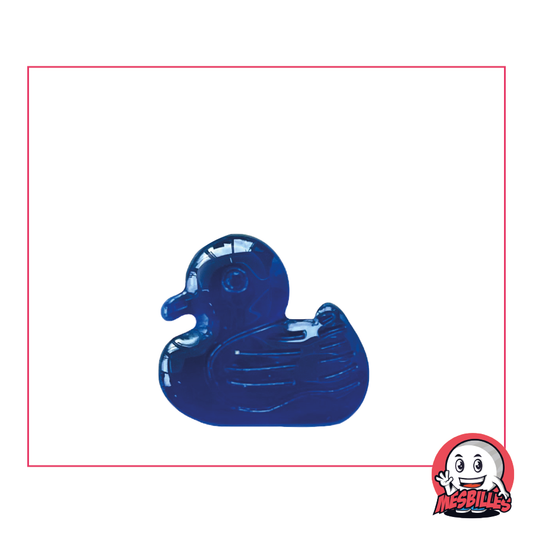 Bille Canard extra-plate en verre translucide de couleur bleu-nuit, taille 25 mm - MesBilles