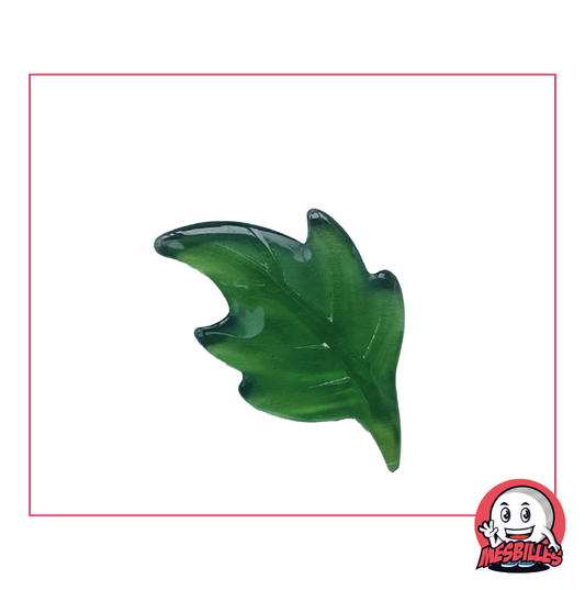 Bille Extra-Plate Feuille Vert en Verre Translucide - Décoration et Collection - MesBilles