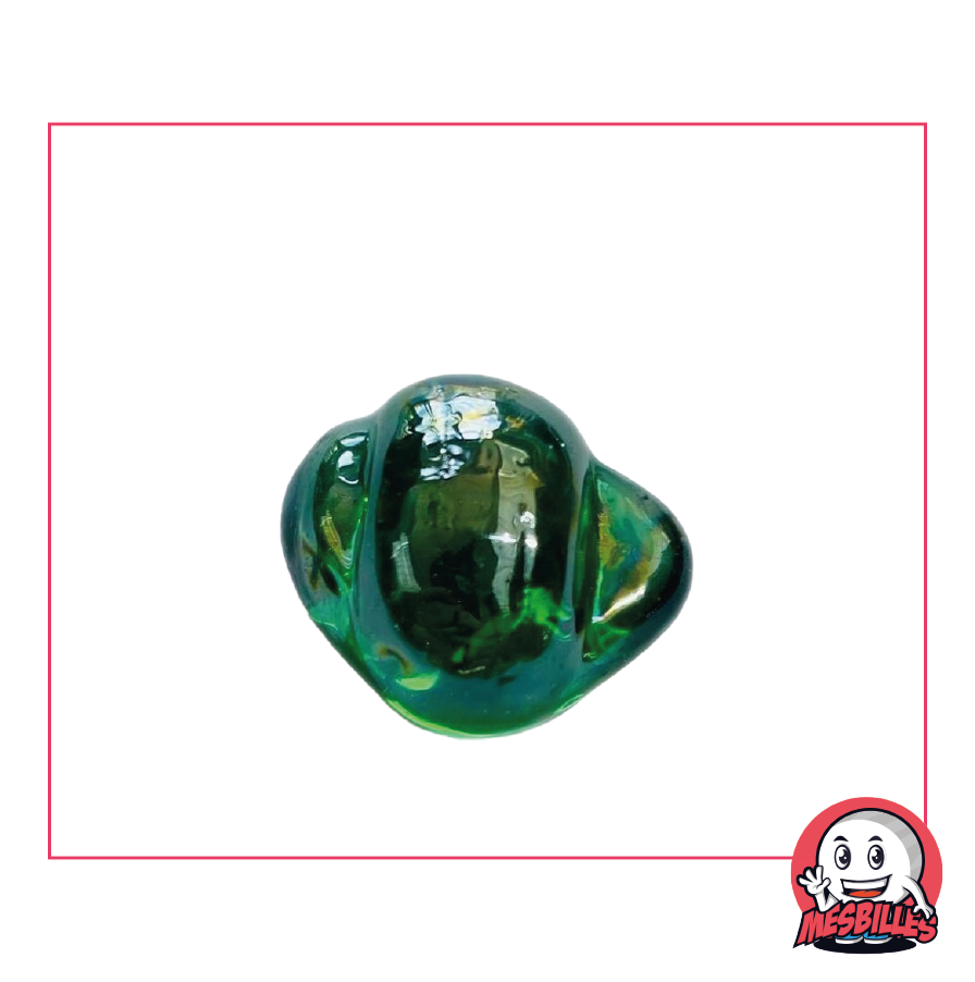 Bille Néptunéa Vert en Verre Translucide - Collection et Jeu Aquatique - MesBilles