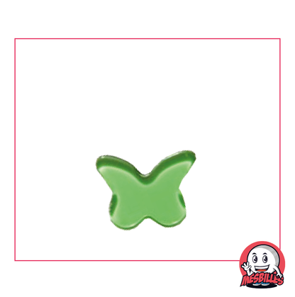 Bille Extra-Plate Papillon en Verre Translucide Vert - MesBilles