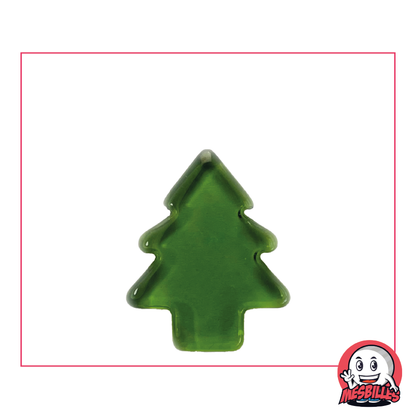 Bille Extra-Plate Sapin Vert en Verre Translucide - Décoration et Jeu Naturel - MesBilles