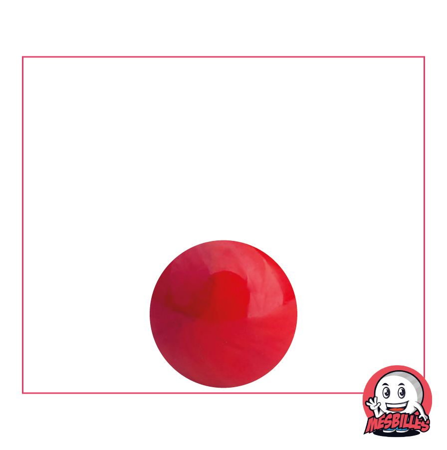 Bille Perle Rouge 14 mm Bille ronde en verre - MesBilles