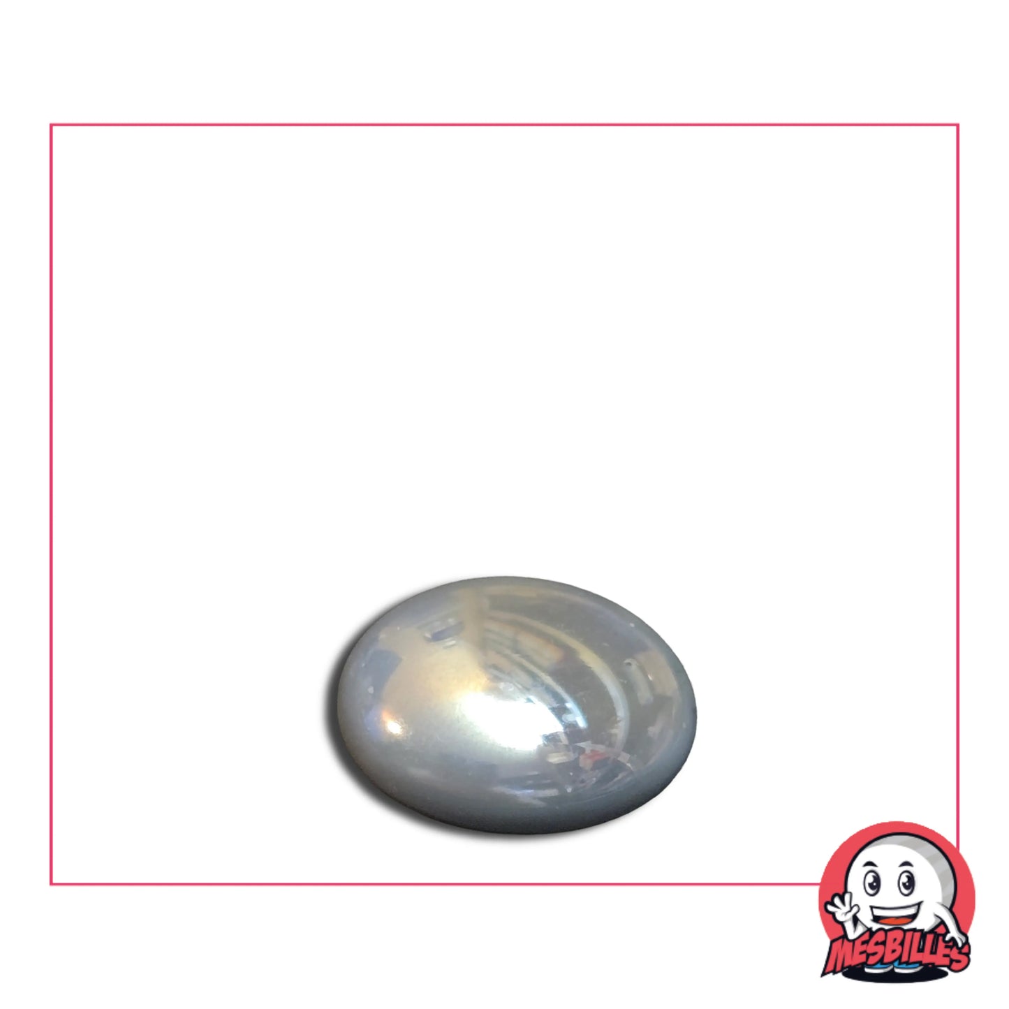 Cette bille Plate Grise est également nommée Bille Galet en Verre, elle est utilisée pour Jouer, Décorer ou Collectionner.