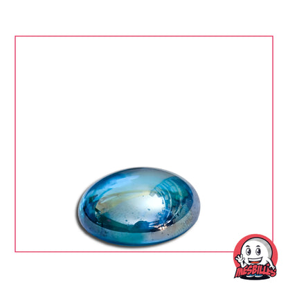 1 Bille Plate Irisée Bleu-Clair 18 mm