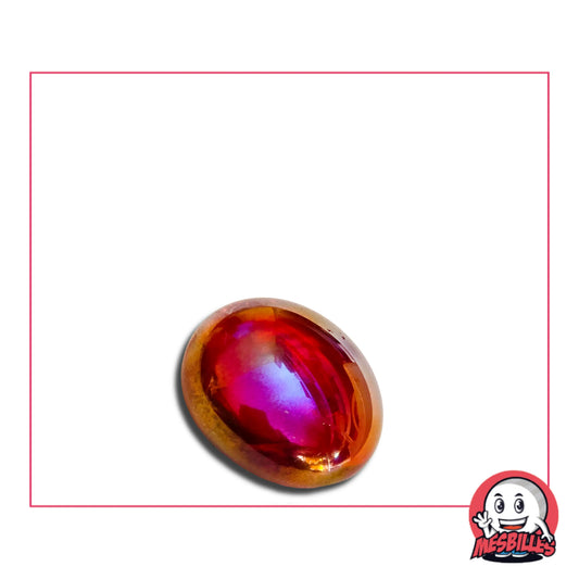 1 Bille Plate Irisée Rouge 18 mm
