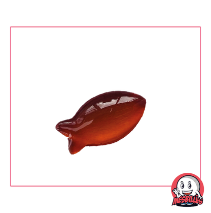 Bille Extra-Plate Poison Orange en Verre Translucide - Décoration, Jeu et Collection - MesBilles