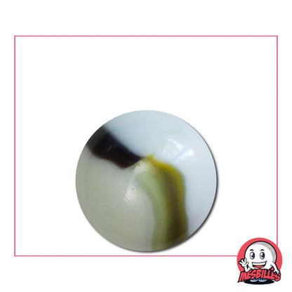 Bille porcelaine diamètre 22 mm, modèle raffiné pour collection et jeux