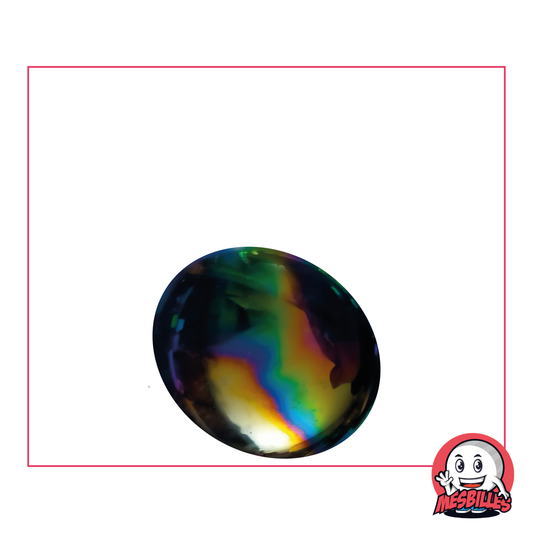 1 Bille Plate Glossy Pétrole 30 mm