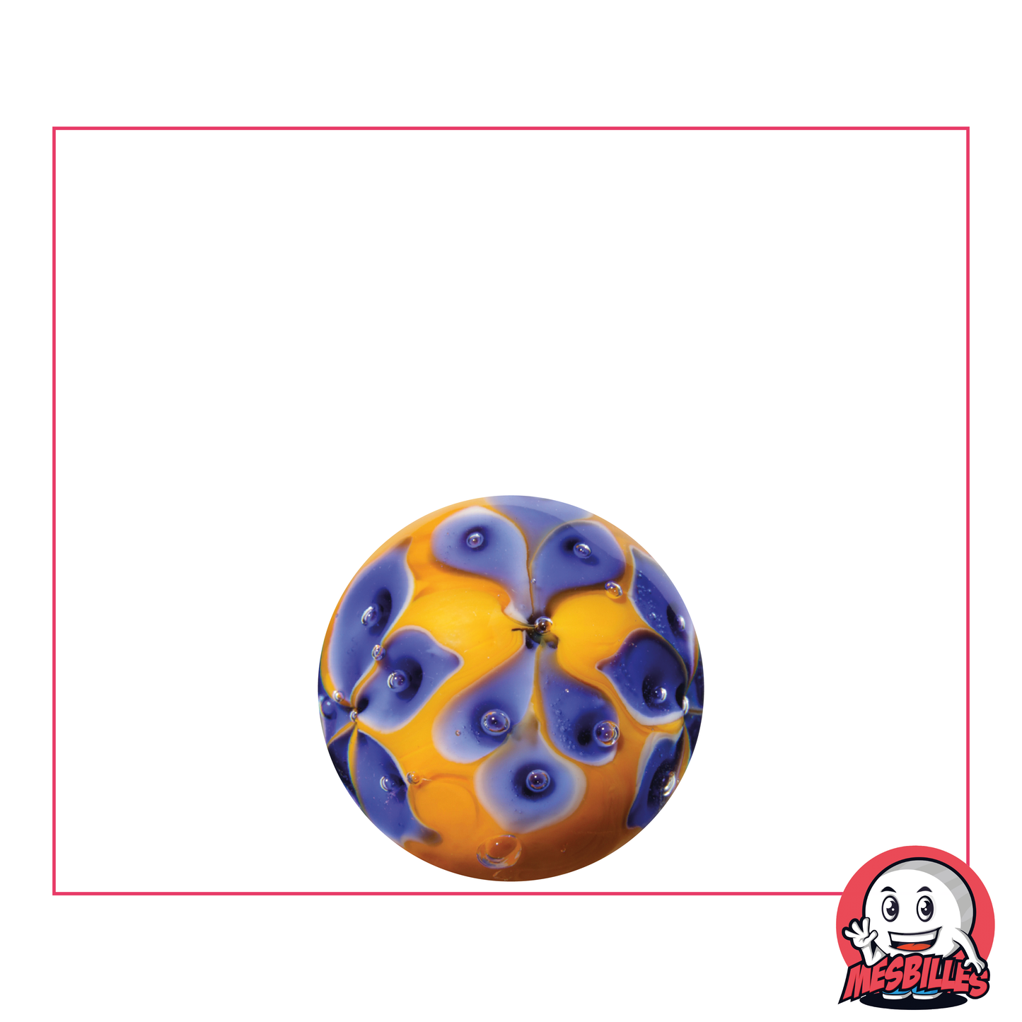 1 Bille Art Couronne Fleurie Orange 16 mm