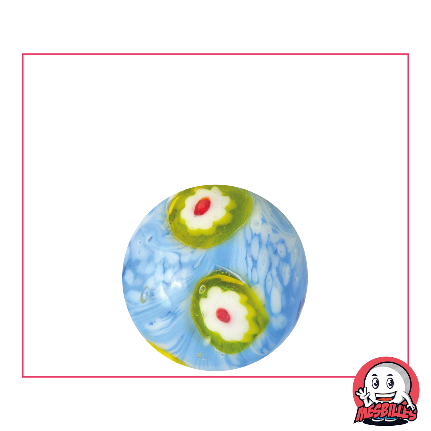 1 Bille Art Fleur de Nénuphar 22 mm