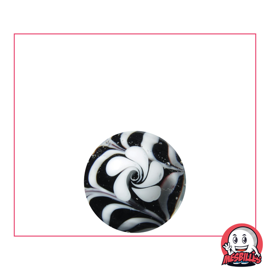 1 Bille Art Fleur Noire 16 mm