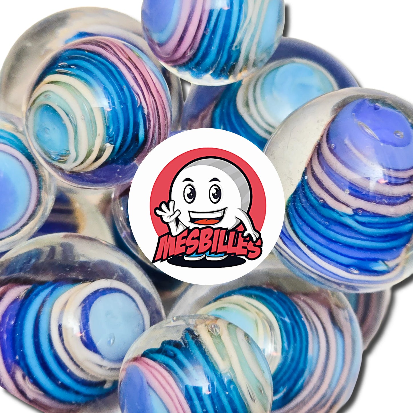 1 Bille Art Spiralo Bleu-Violet 16 mm