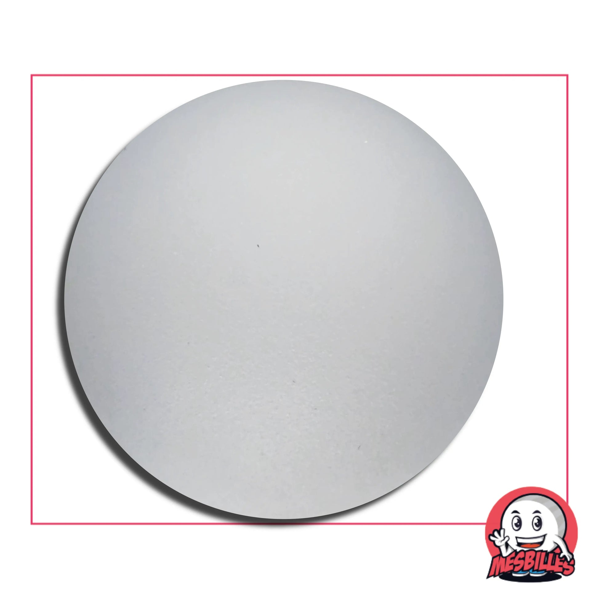 Bille Cristal Givrée 80 mm en verre de Bohème – grande bille blanche mate effet givré