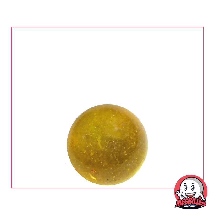 Bille Jaune Flou 16 mm en Verre | Une Douceur pour Sacs de Billes