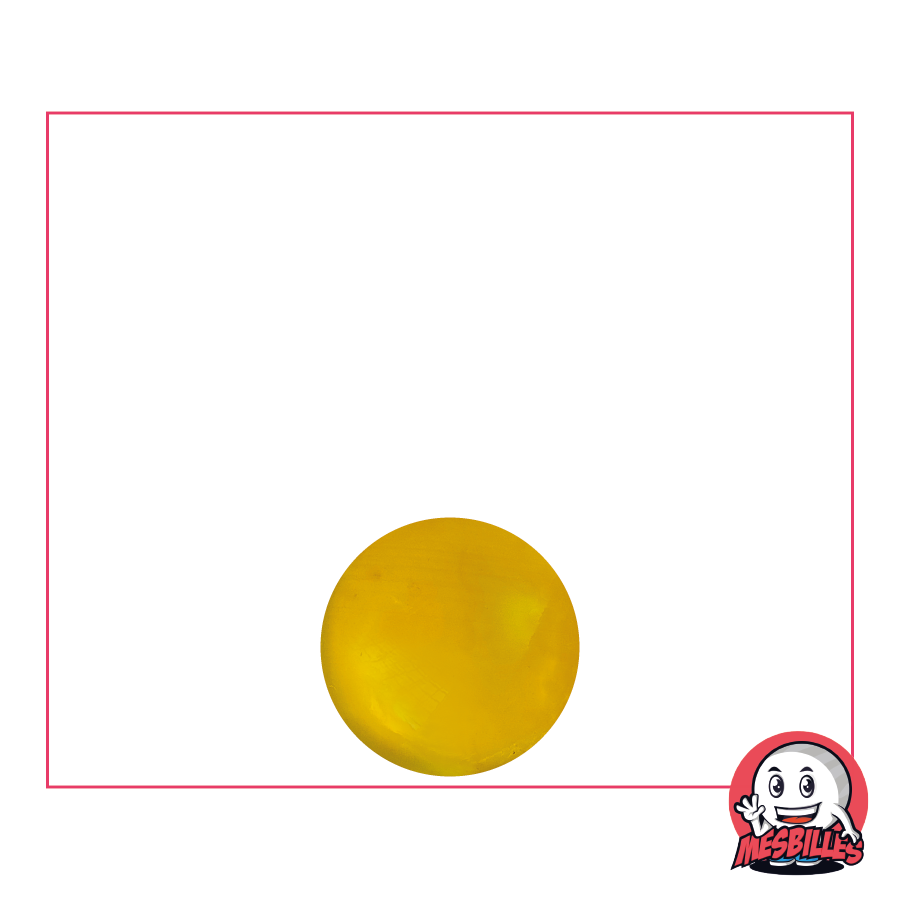 1 Bille verre de bohème Loupe Jaune 08 mm