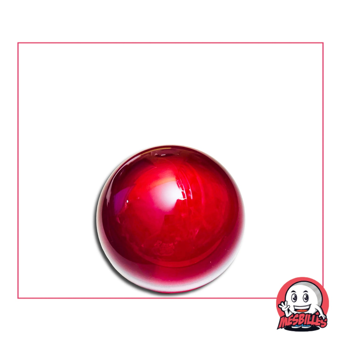 La Bille Mini Calot Loupe Rouge, cette Bille est en provenance de la République Tchèque, le pays du verre de Bohème.