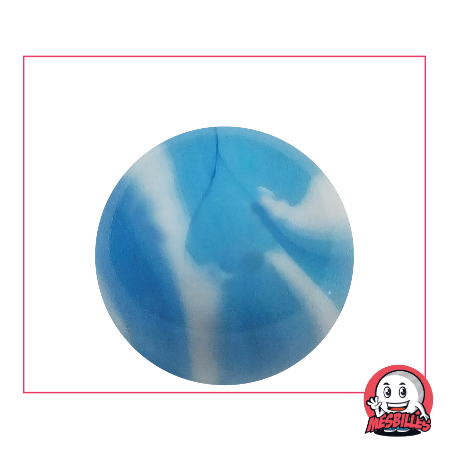 Bille Bleu Azur aux couleurs du Foot Français | Bille Marseille 35 mm