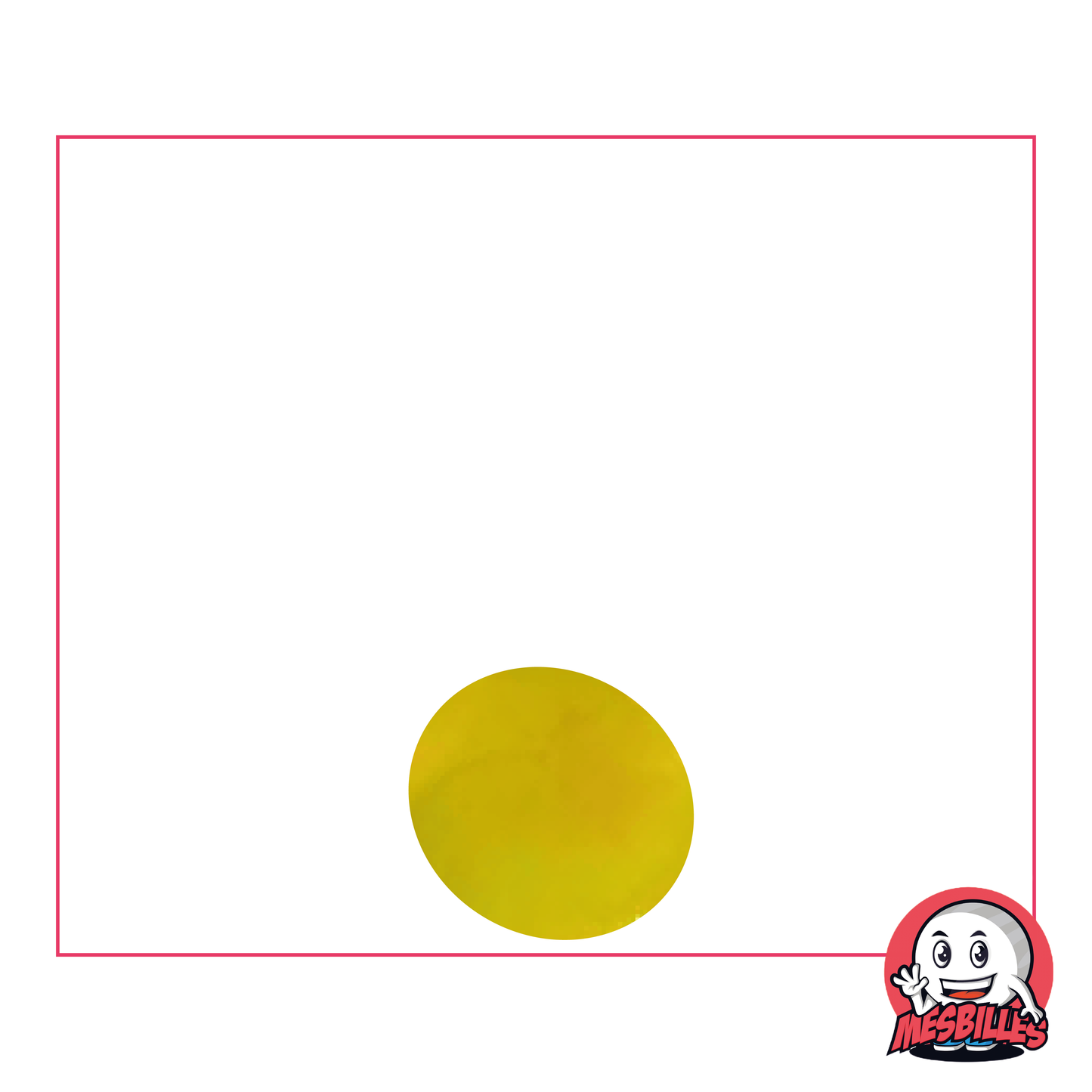 1 Bille Plate 12 mm Glossy Jaune