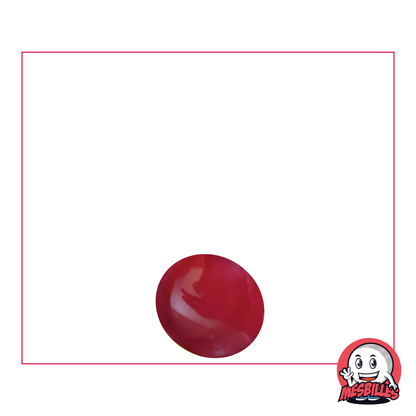1 Bille Plate 12 mm Glossy Rouge