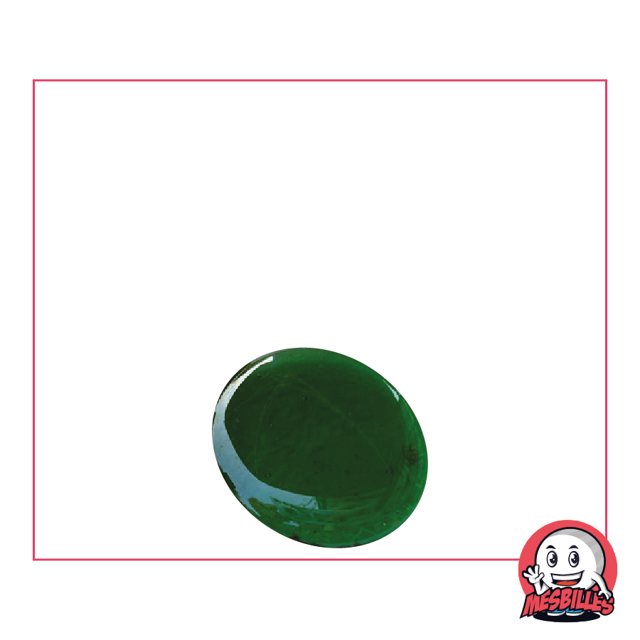 1 Bille Plate Loupe Vert-Foncé 18 mm
