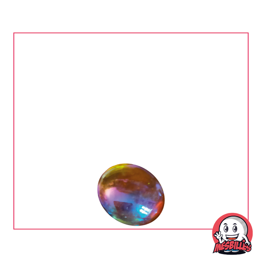 1 Bille Plate 12 mm Irisée Ambre