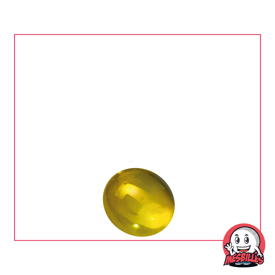 1 Bille Plate 12 mm Irisée Jaune