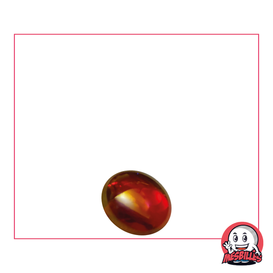 1 Bille Plate 12 mm Irisée Rouge