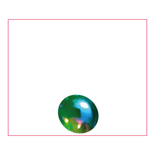1 Bille Plate 12 mm Irisée Vert-Foncé
