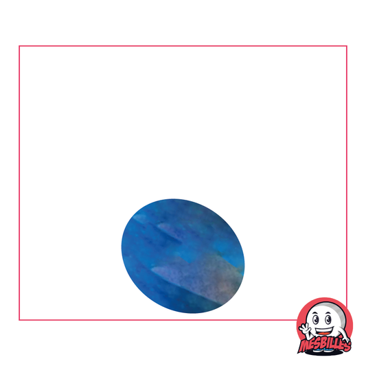 1 Bille Plate Irisée Bleu 18 mm