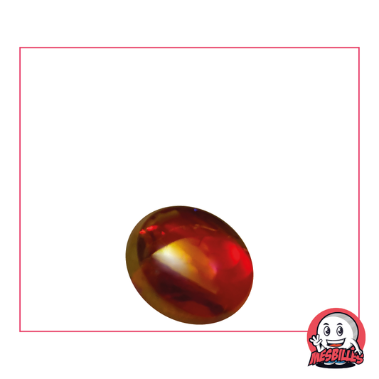 1 Bille Plate Irisée Rouge 18 mm