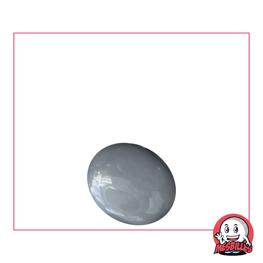1 Bille Plate Perle Gris 18 mm